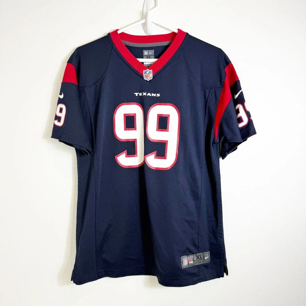 Nike Football Jersey Kids XL Blue JJ Watt 99 Houston Texans On Field